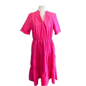 CottageCore Who What Wear Dress  Pink Ruffled Maxi  size M Ruffle Tradwife